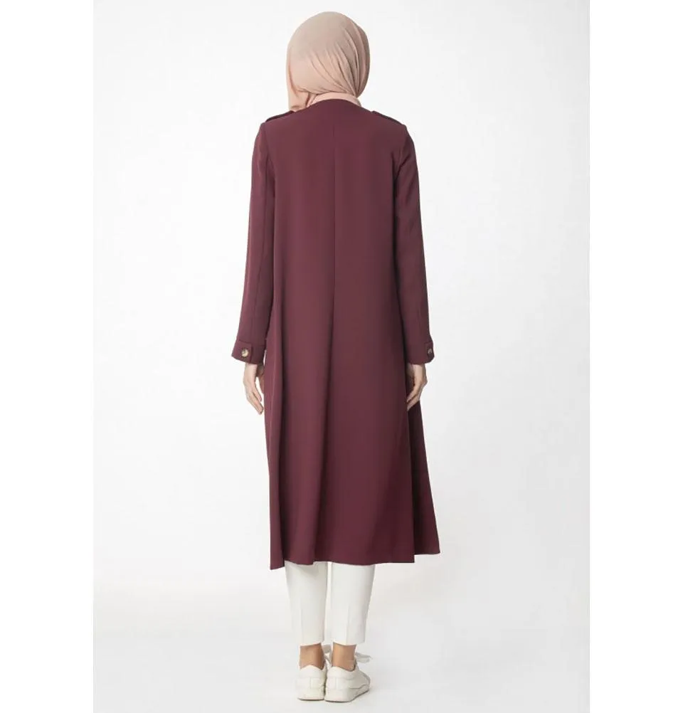 Abaci Modest Topcoat 13397 Maroon