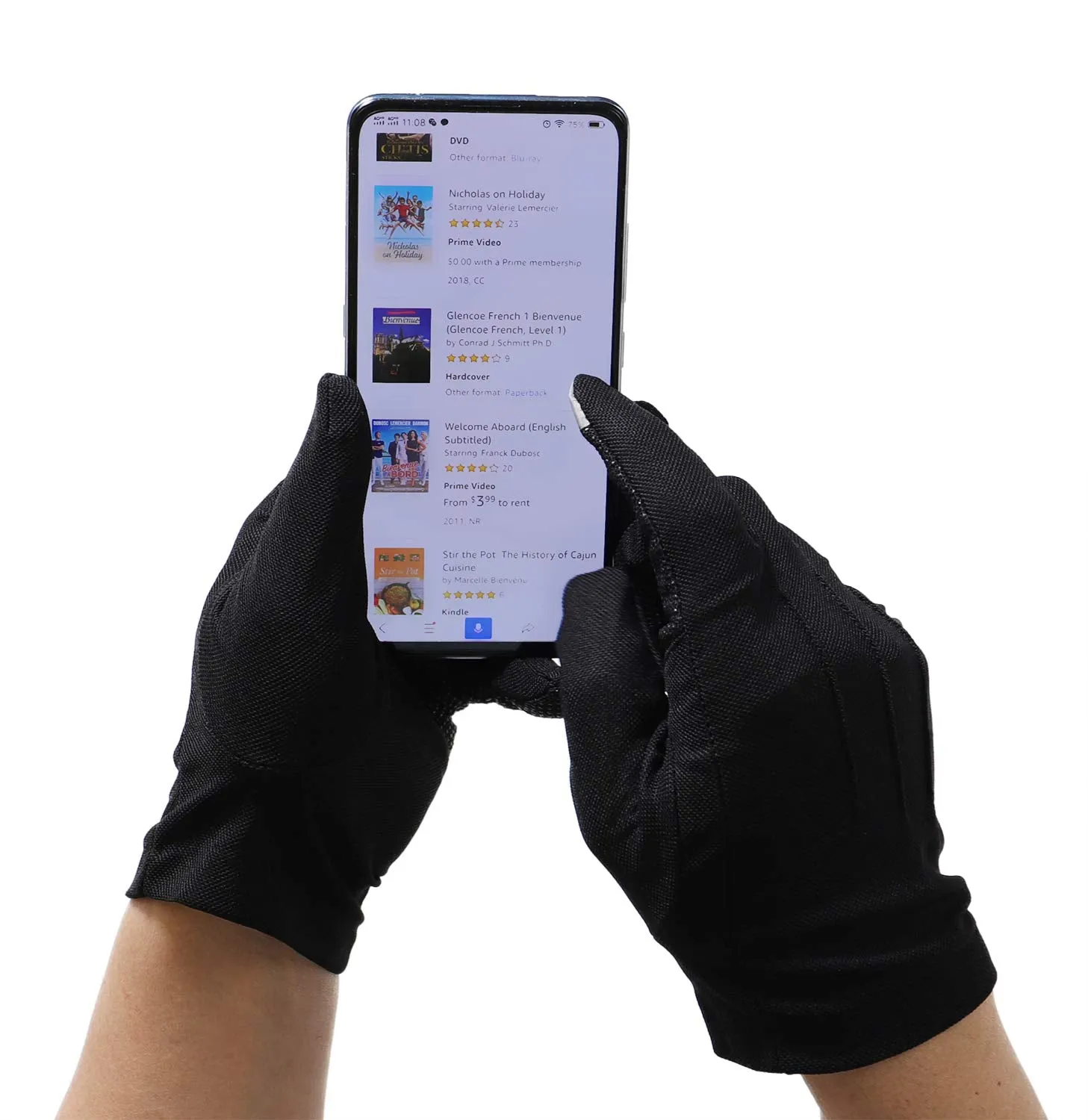 Bienvenu Driving Gloves for Men, Non Slip Touchscreen, Summer Sun Protection Gloves Black