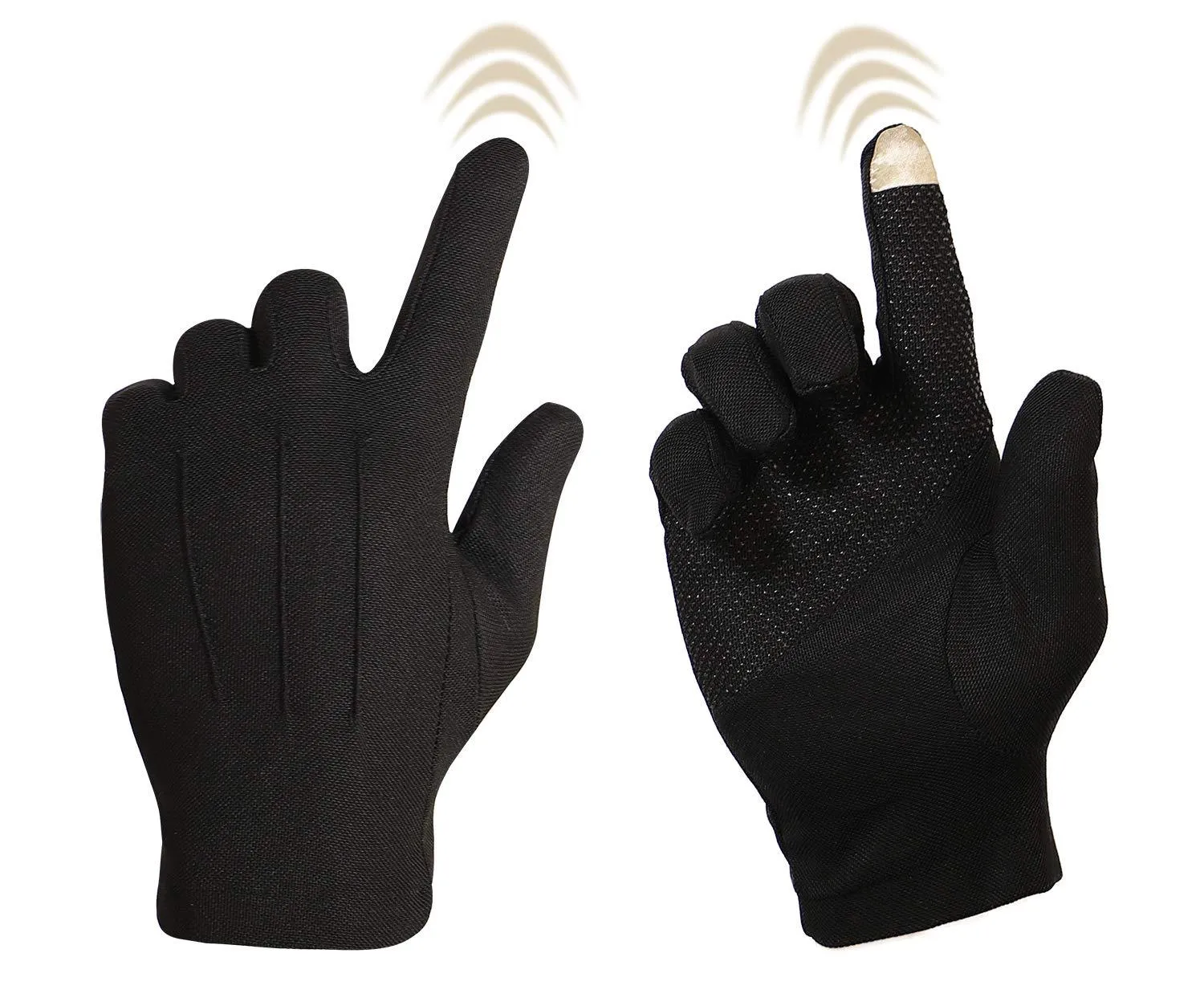 Bienvenu Driving Gloves for Men, Non Slip Touchscreen, Summer Sun Protection Gloves Black