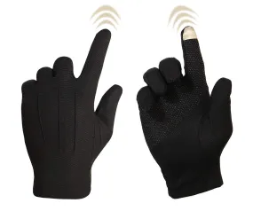 Bienvenu Driving Gloves for Men, Non Slip Touchscreen, Summer Sun Protection Gloves Black