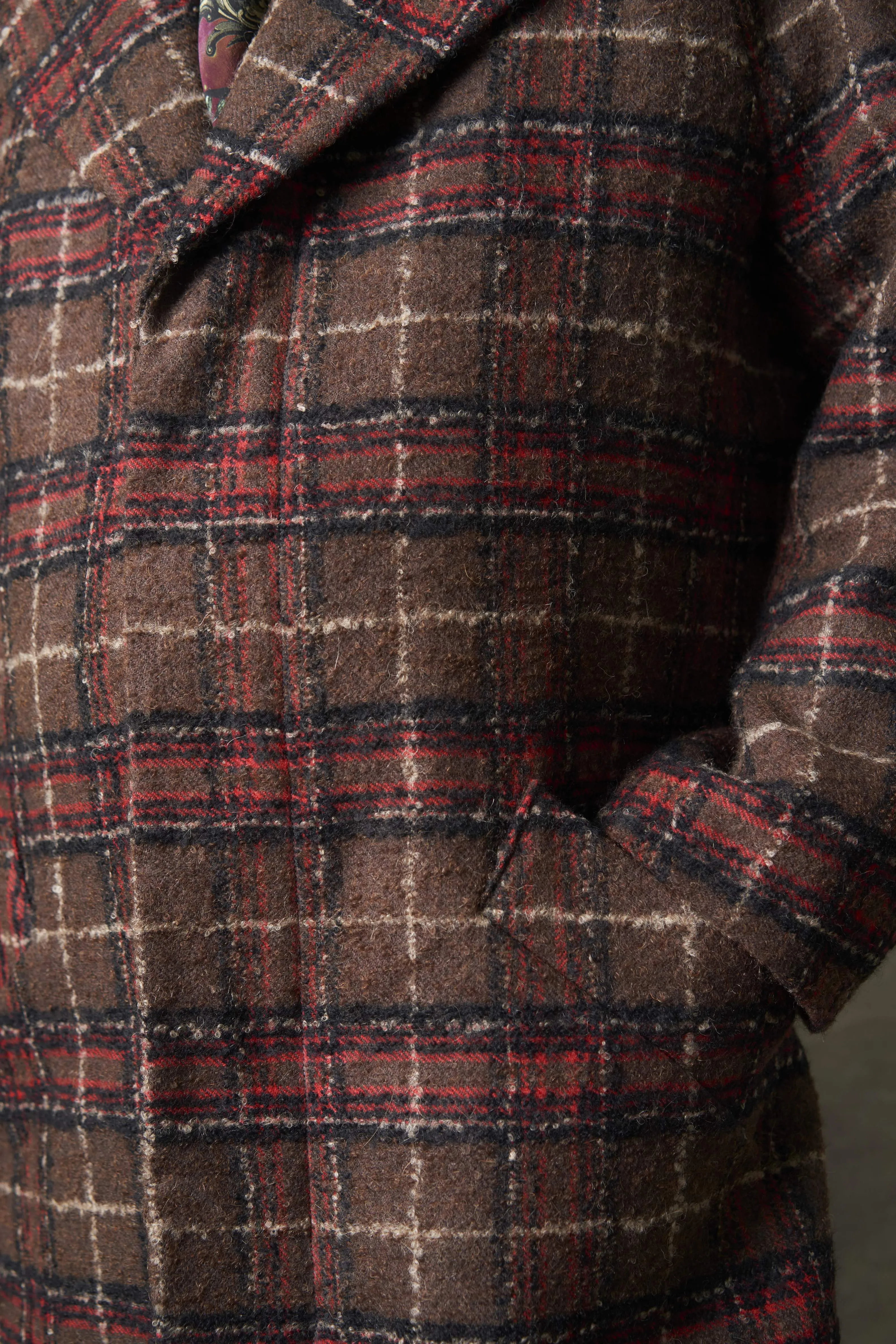 CAGNEY COAT IN BROWN WOOL (made to order)