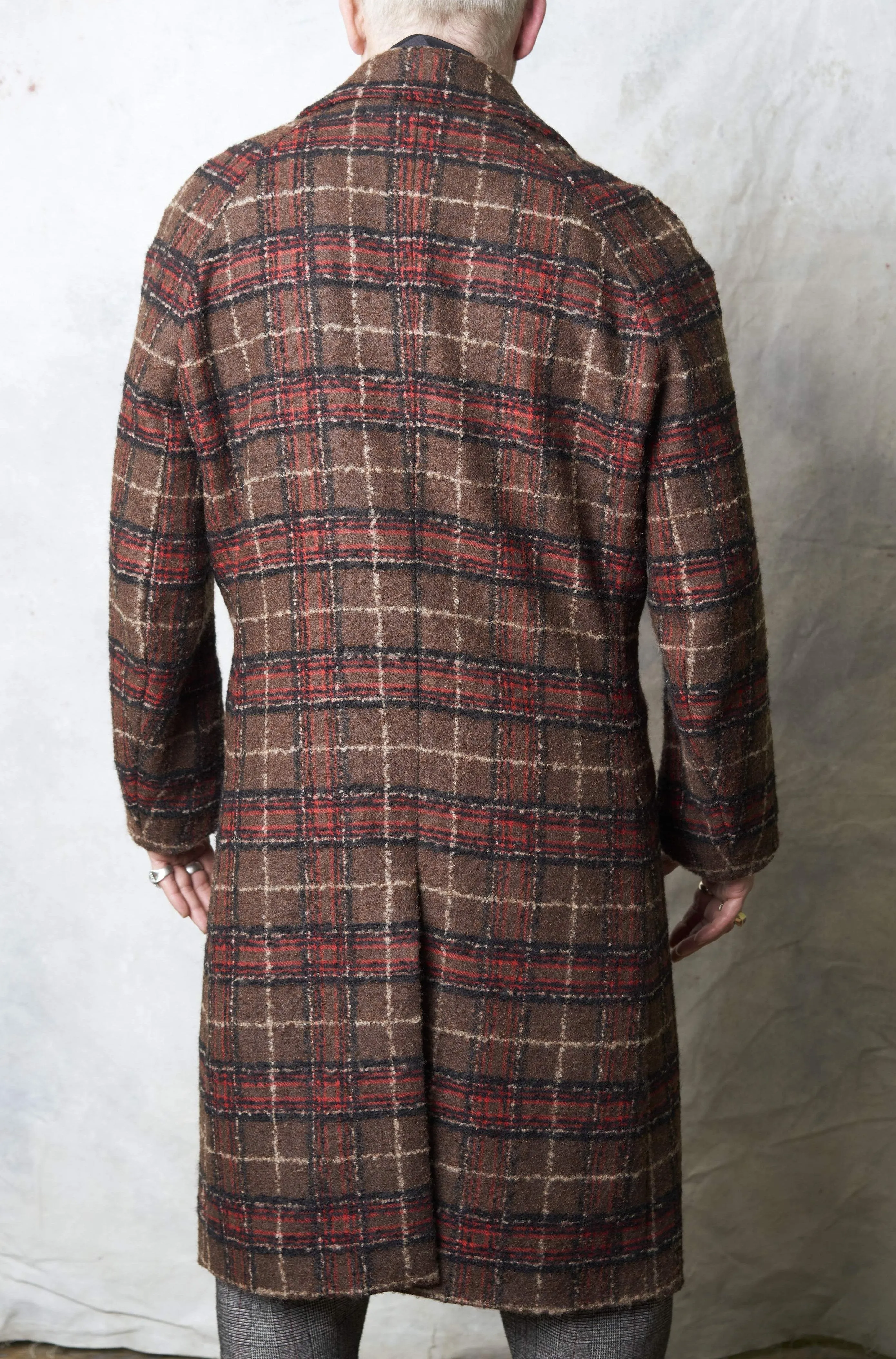 CAGNEY COAT IN BROWN WOOL (made to order)