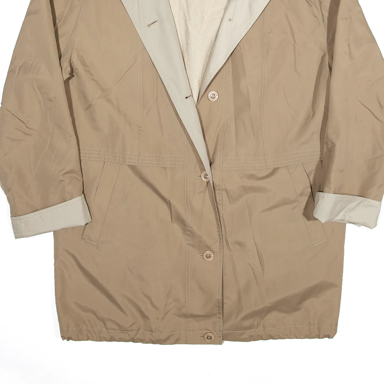 CITY STYLE Terry Towel Lined Jacket 90s Lightweight Overcoat Womens L