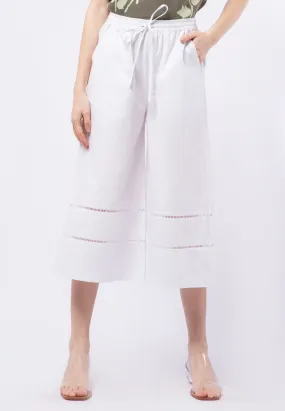 Culottes with Lace Trim Details