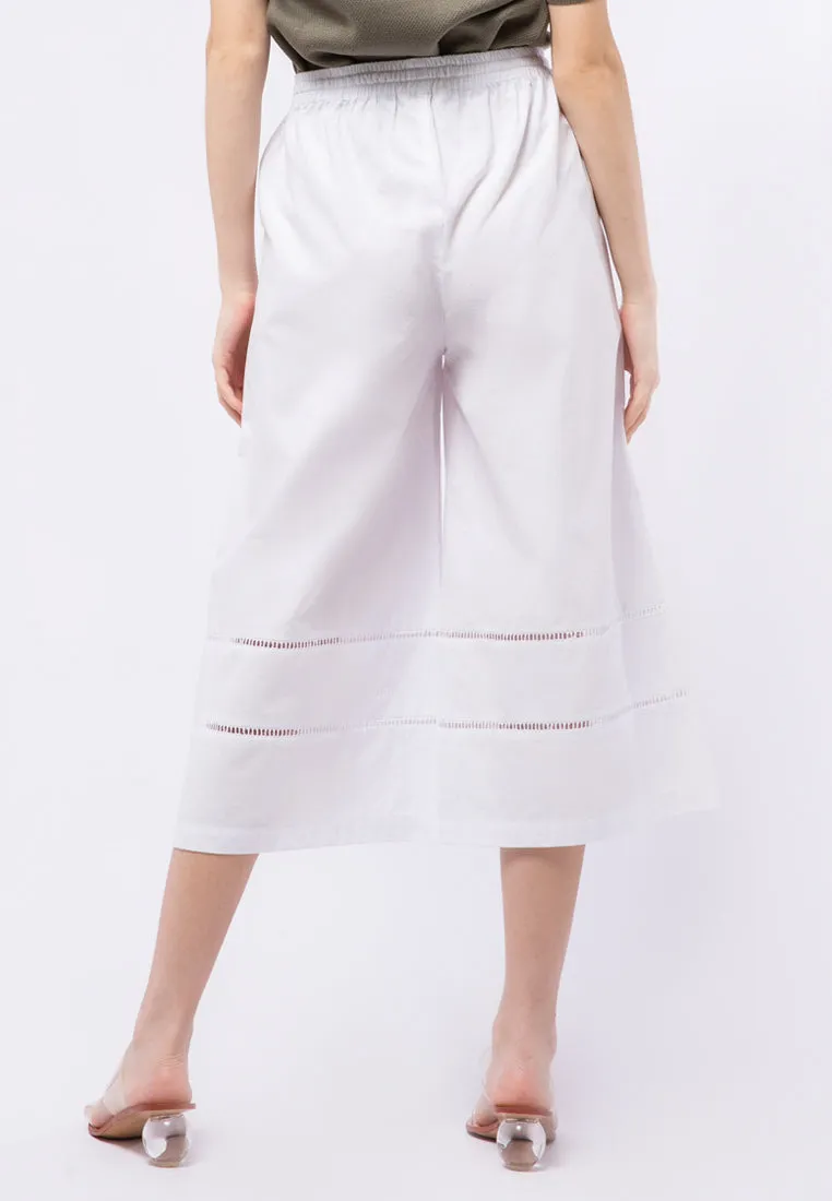 Culottes with Lace Trim Details