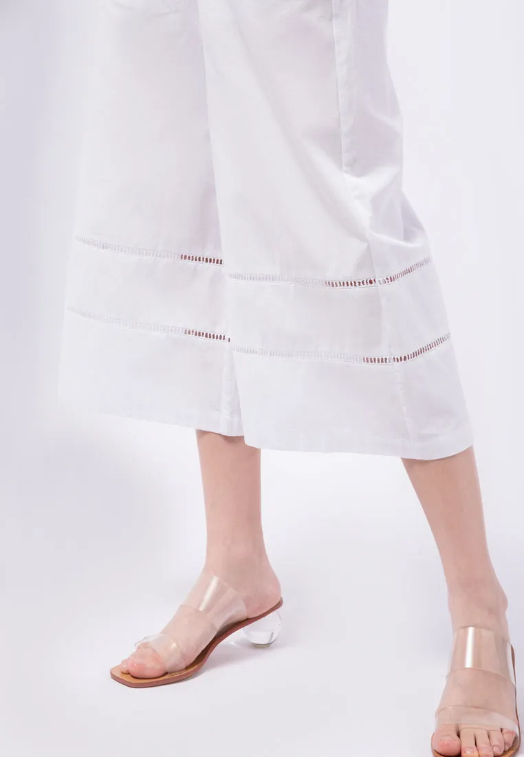 Culottes with Lace Trim Details