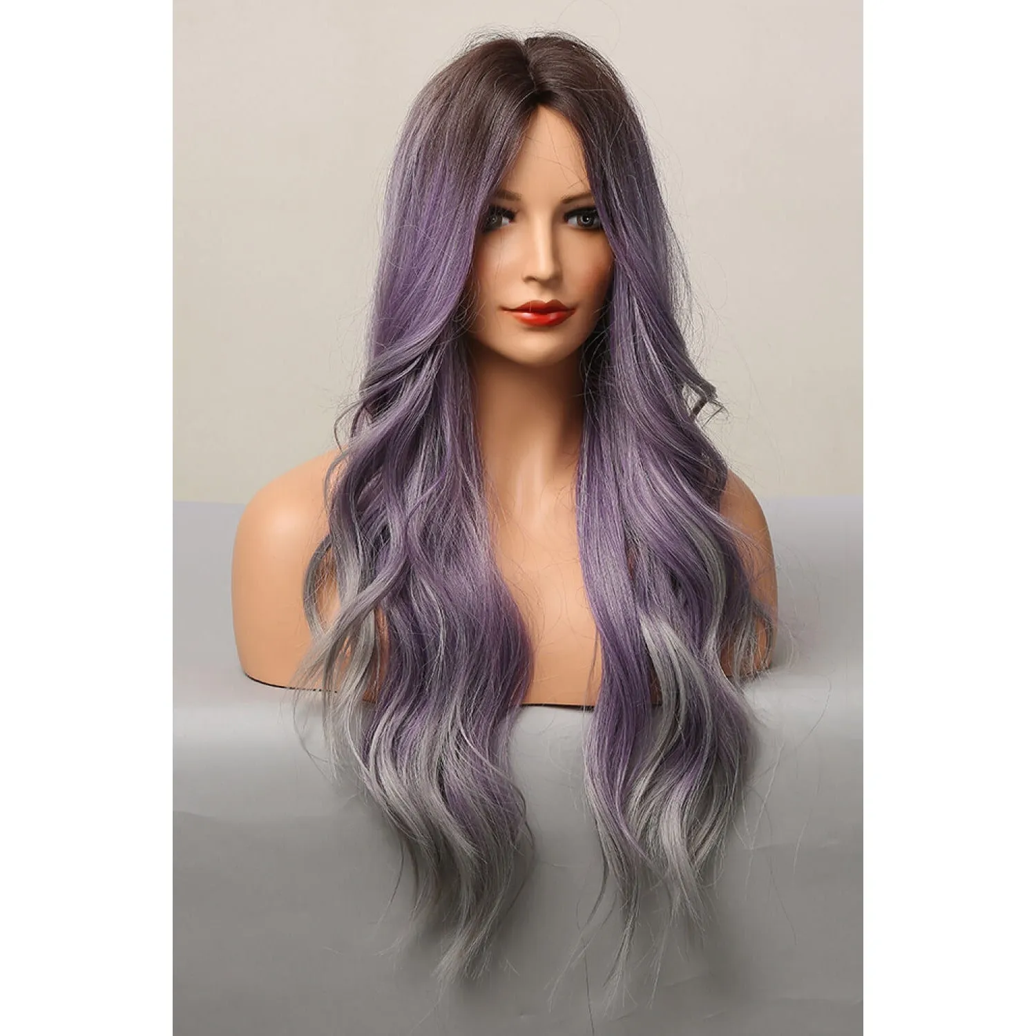 Elegant Wave Full Machine Synthetic Wigs in Purple 26''