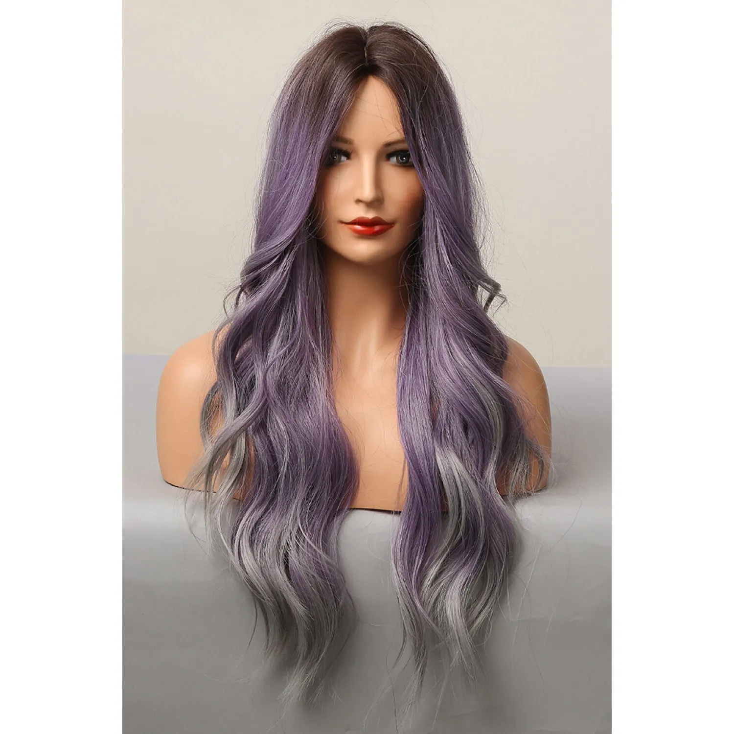 Elegant Wave Full Machine Synthetic Wigs in Purple 26''