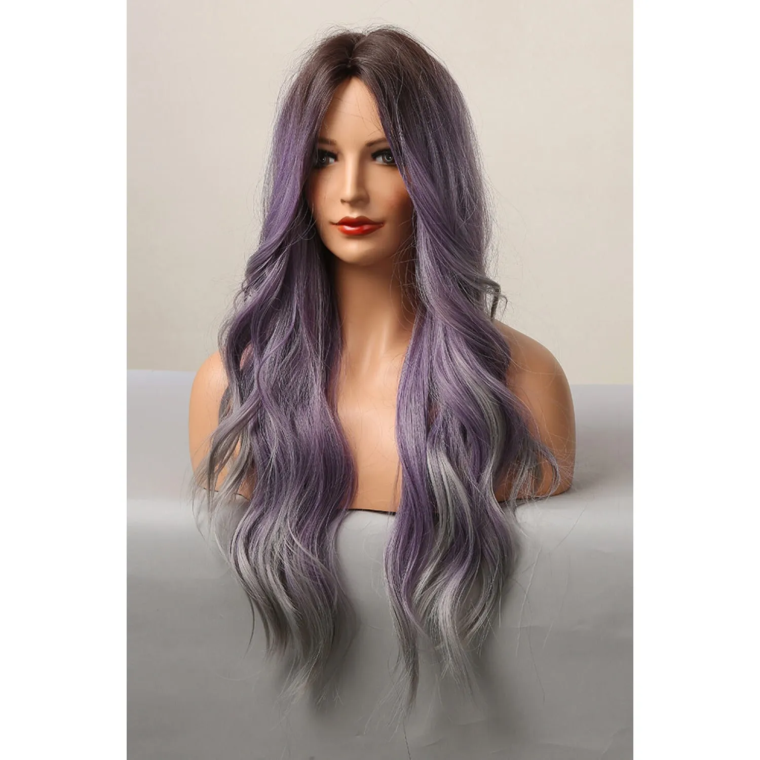 Elegant Wave Full Machine Synthetic Wigs in Purple 26''