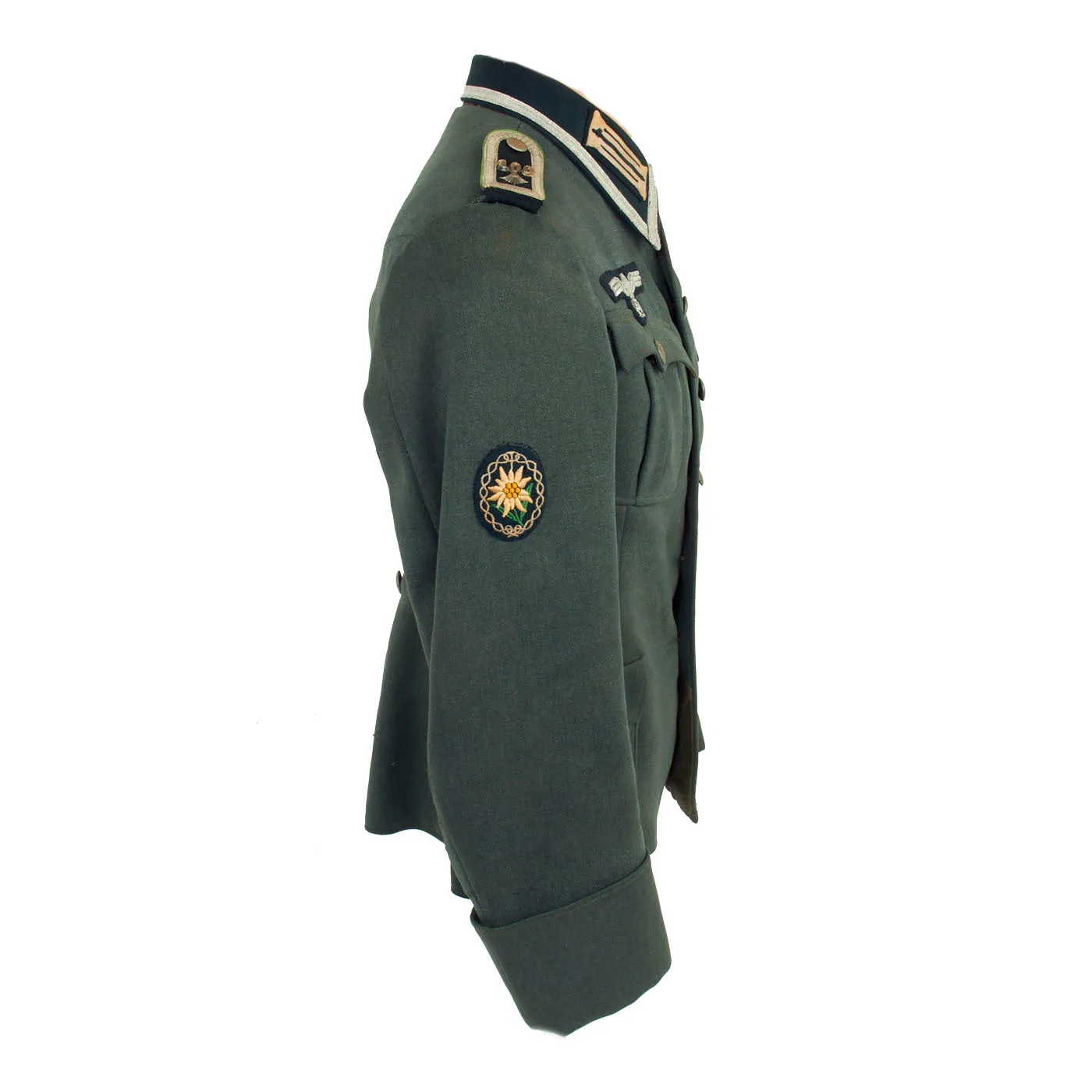 Original German WWII 100th Mountain Trooper Regiment Named Feldwebel's Early M-36 Tunic - Gebirgsjäger
