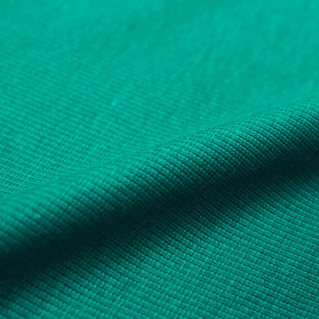recycled cotton rib knit - teal