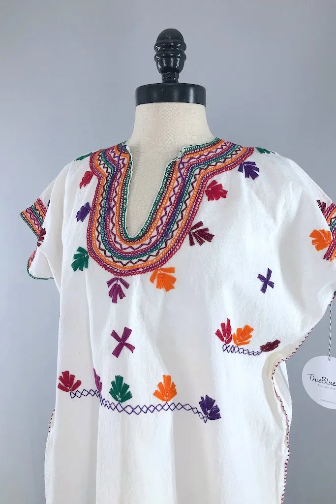 Vintage Embroidered Cotton Tunic