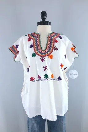 Vintage Embroidered Cotton Tunic