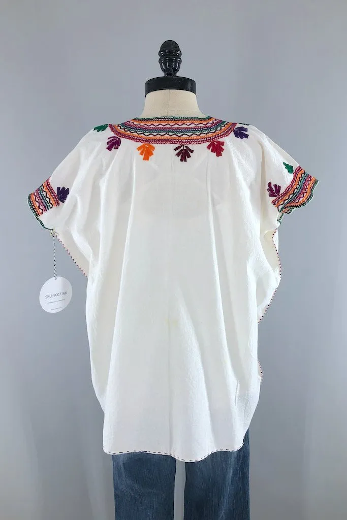 Vintage Embroidered Cotton Tunic